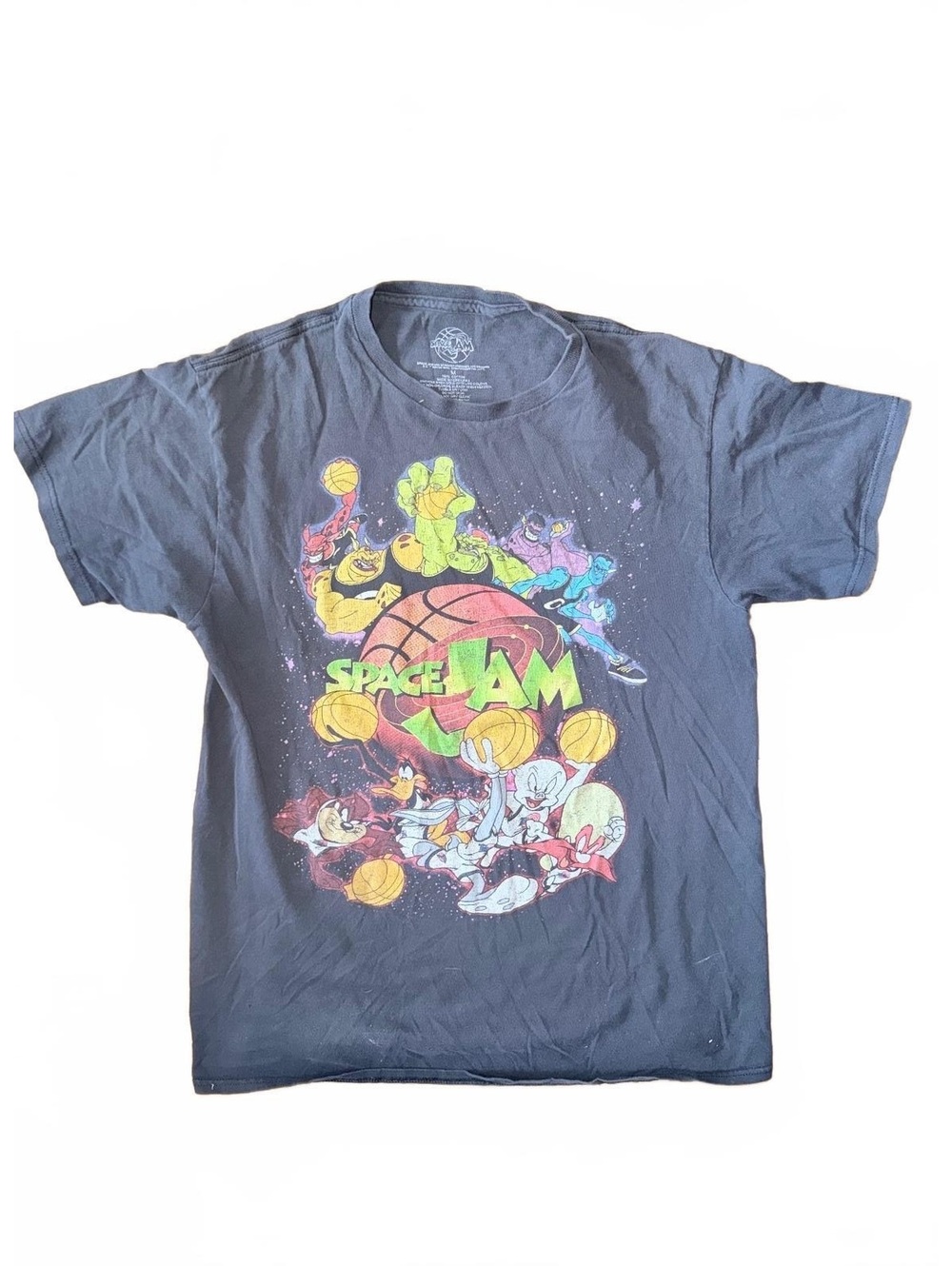 Vintage 90s Space Jam T-Shirt Looney Tunes Graphic Tee Size M
